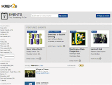 Tablet Screenshot of events.krem.com